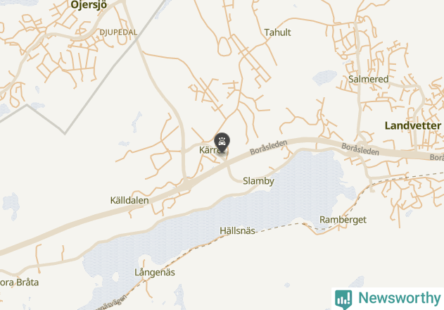 Karta över viltolyckor i Härryda kommun