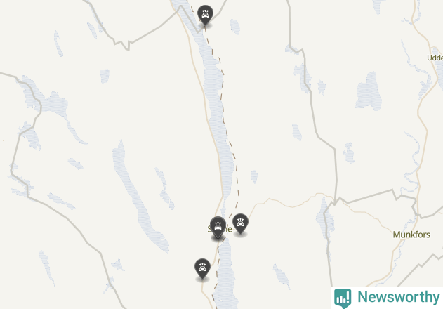 Karta över viltolyckor i Sunne kommun