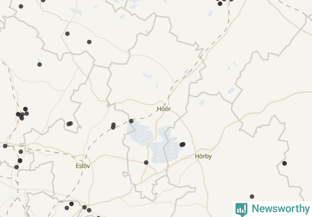 Karta över Höörs kommun