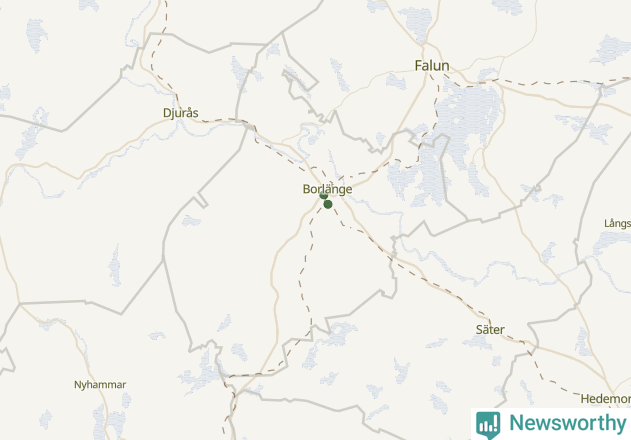 Karta över Borlänge kommun
