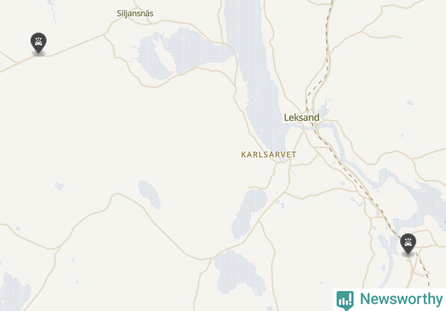 Karta över Leksands kommun