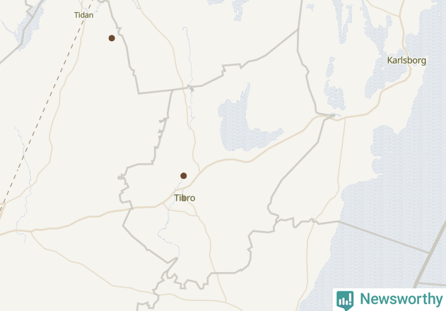 Karta över Tibro kommun