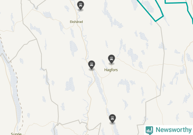 Karta över viltolyckor i Hagfors kommun