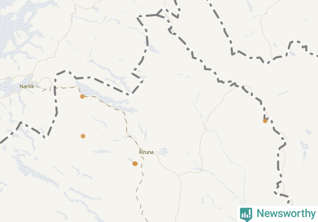 Karta över Kiruna kommun