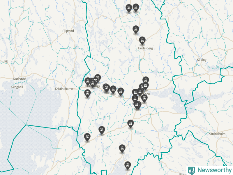 Karta över Örebro län