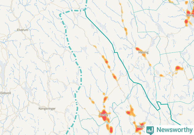 Karta över Torsby kommun