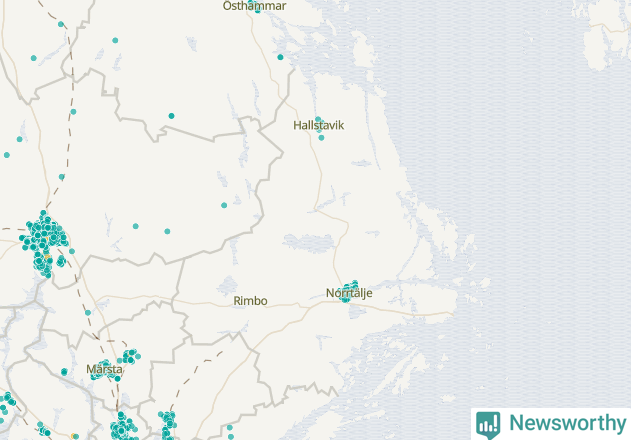Karta över Norrtälje kommun