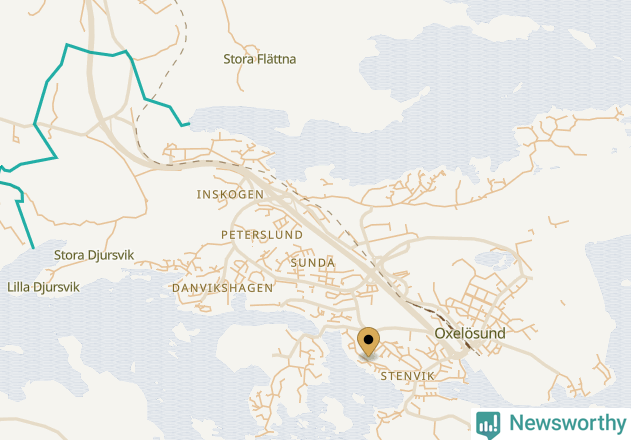 Karta över Oxelösunds kommun
