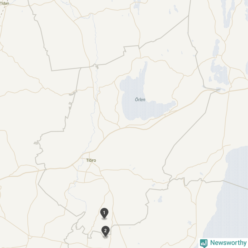 Karta över Tibro kommun