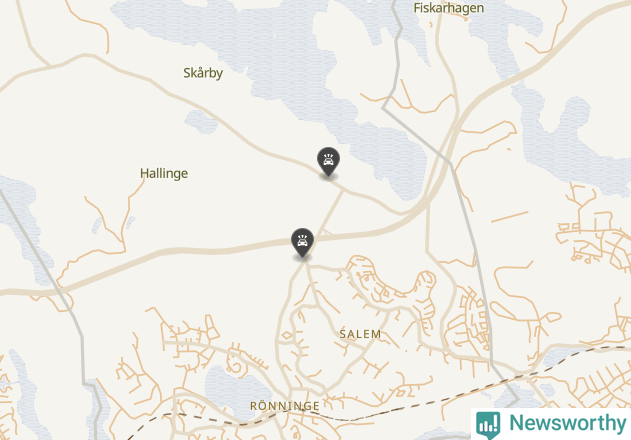 Karta över viltolyckor i Salems kommun