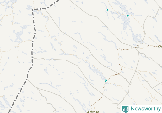 Karta över Storumans kommun