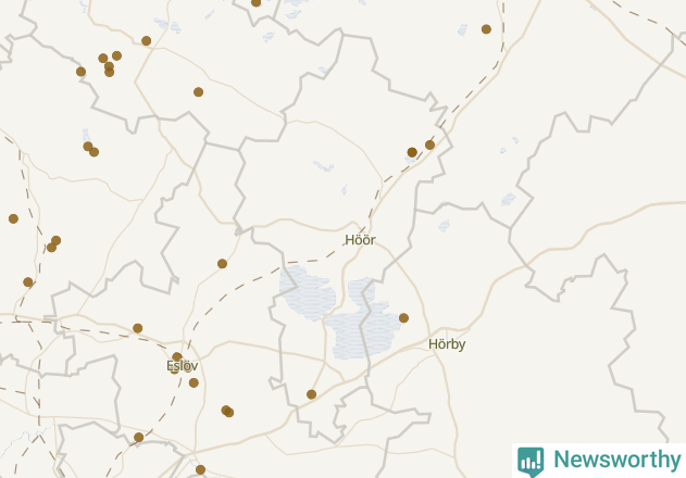 Karta över Höörs kommun