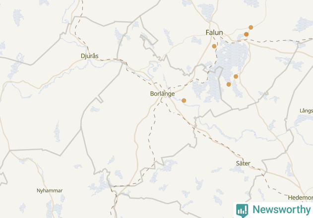 Karta över Borlänge kommun