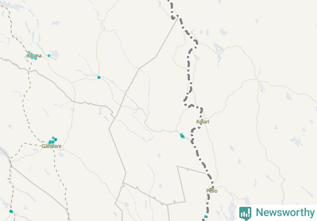 Karta över Pajala kommun