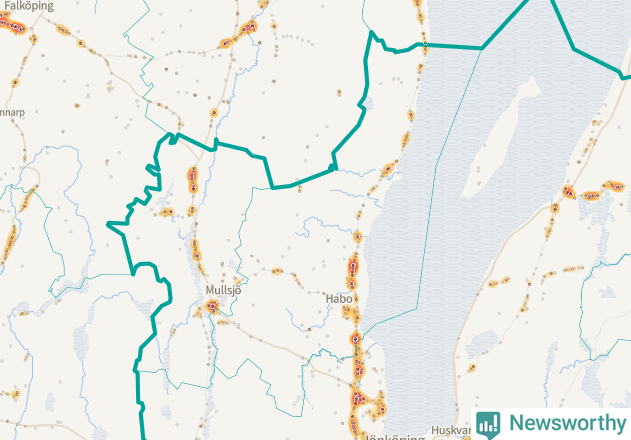 Karta över Habo kommun