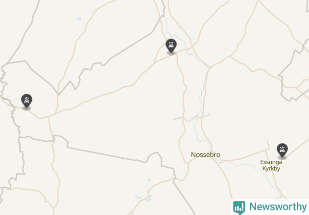 Karta över viltolyckor i Essunga kommun