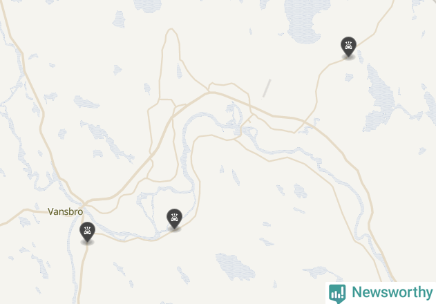 Karta över viltolyckor i Vansbro kommun