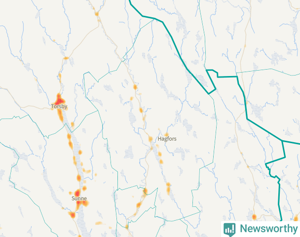 Karta över Hagfors kommun