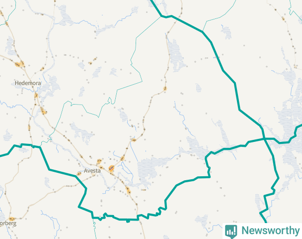 Karta över Avesta kommun
