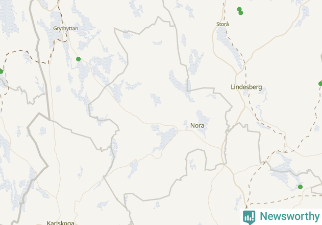 Karta över Nora kommun