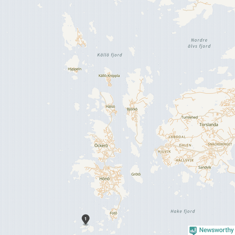 Karta över Öckerö kommun
