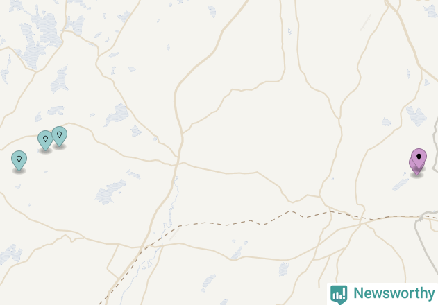 Karta över vindkraftverk i Gislaveds kommun