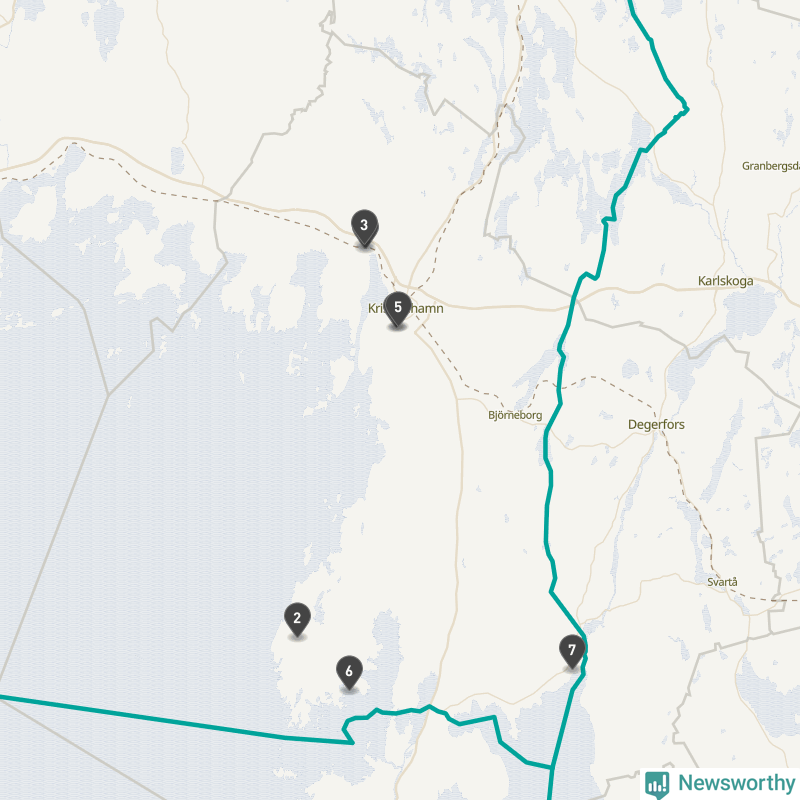 Karta över Kristinehamns kommun