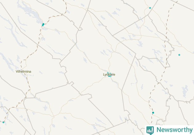 Karta över Lycksele kommun