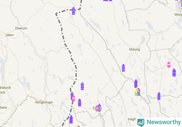 Karta över Torsby kommun