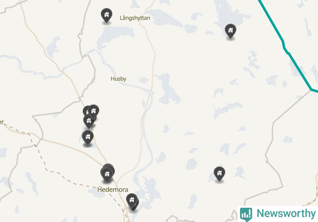Karta över Hedemora kommun