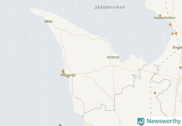 Karta över Höganäs kommun