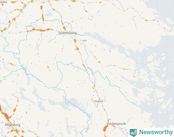 Karta över Söderköpings kommun
