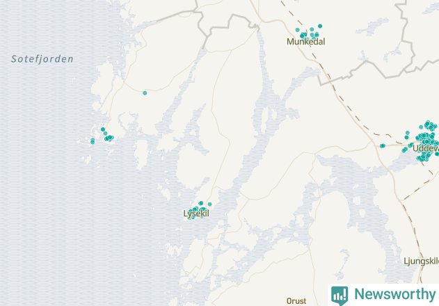 Karta över Lysekils kommun