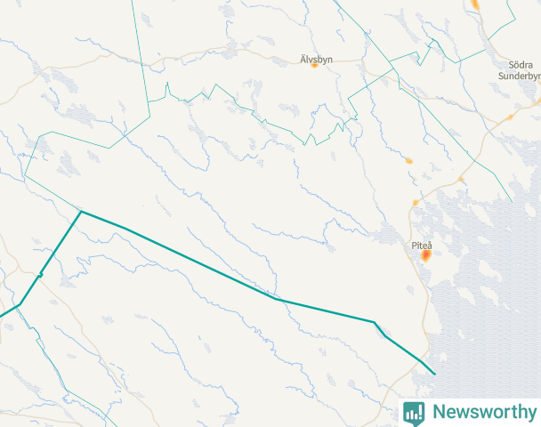 Karta över Piteå kommun