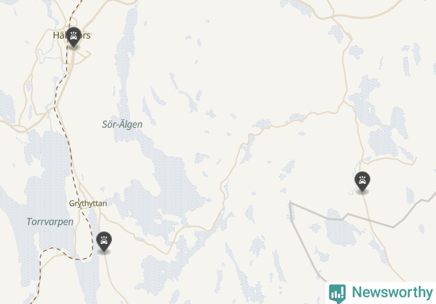 Karta över viltolyckor i Hällefors kommun