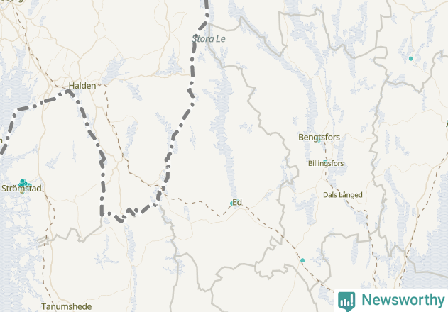 Karta över Dals-Eds kommun
