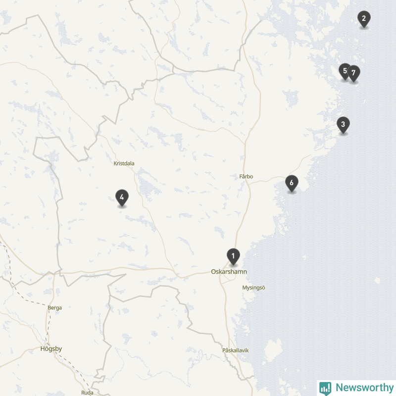 Karta över Oskarshamns kommun