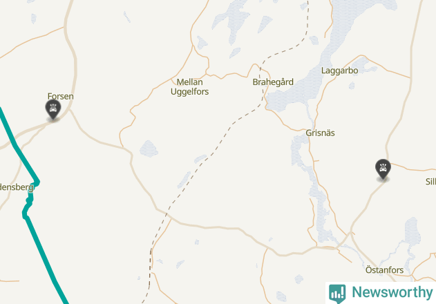 Karta över viltolyckor i Skinnskattebergs kommun