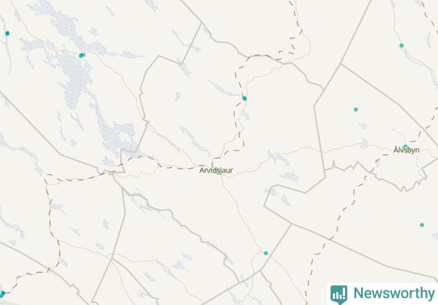 Karta över Arvidsjaurs kommun