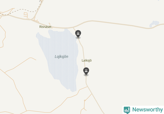 Karta över viltolyckor i Dorotea kommun