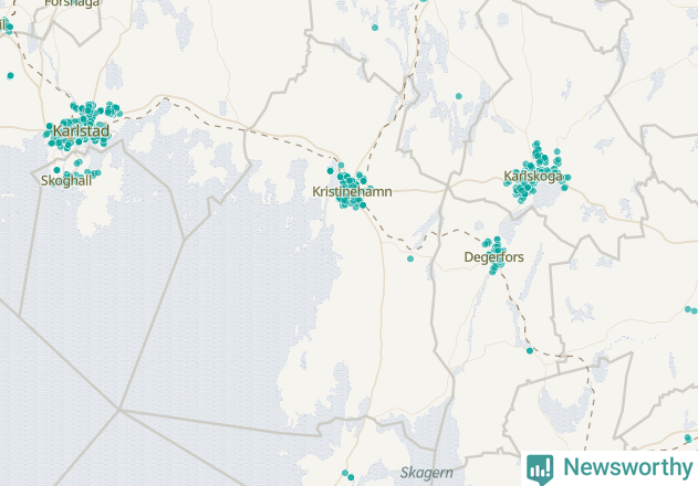 Karta över Kristinehamns kommun