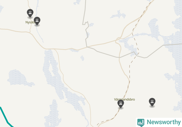 Karta över viltolyckor i Säffle kommun