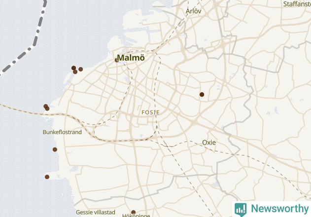 Karta över Malmö kommun