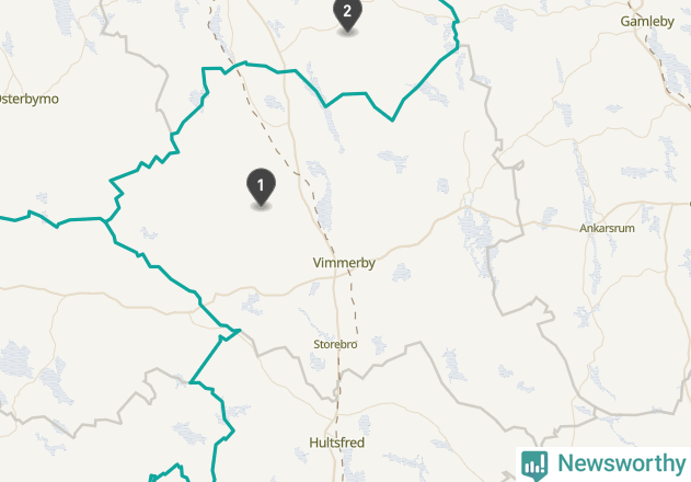 Karta över väderstationer i artikeln