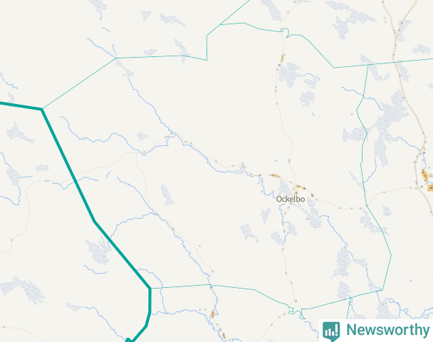 Karta över Ockelbo kommun
