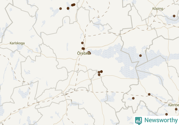 Karta över Örebro kommun