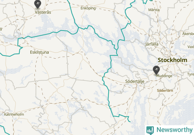 Karta över Gnesta kommun