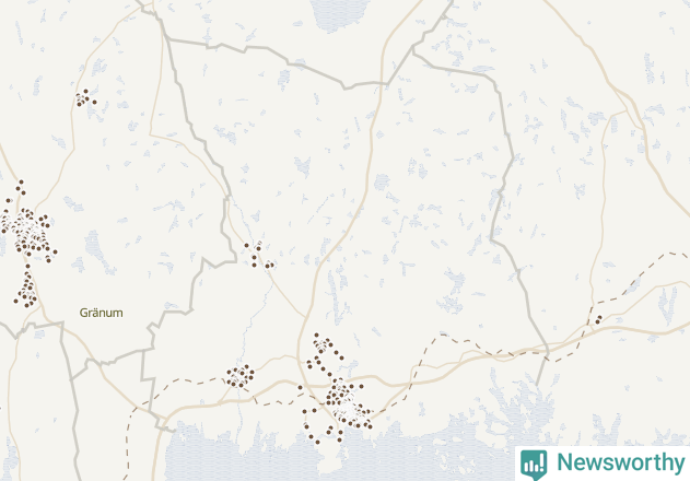 Karta över Karlshamns kommun