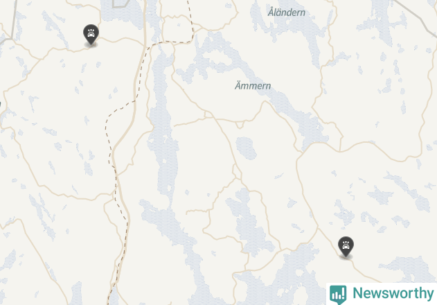 Karta över viltolyckor i Kinda kommun