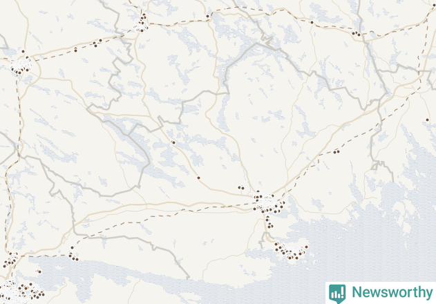Karta över Nyköpings kommun